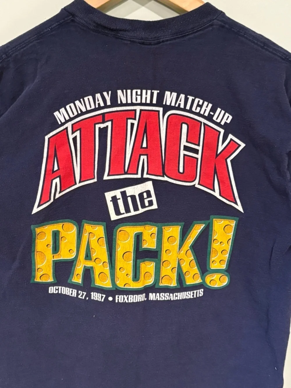 Vintage Monday Night Match-Up Packers vs Patriots Graphic Tee